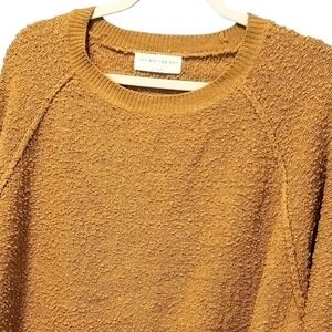 Native Daughters Textured‎ Knit Sweater Ochre Yellow Medium Large Pullover
